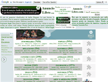 Tablet Screenshot of anunciolibre.com